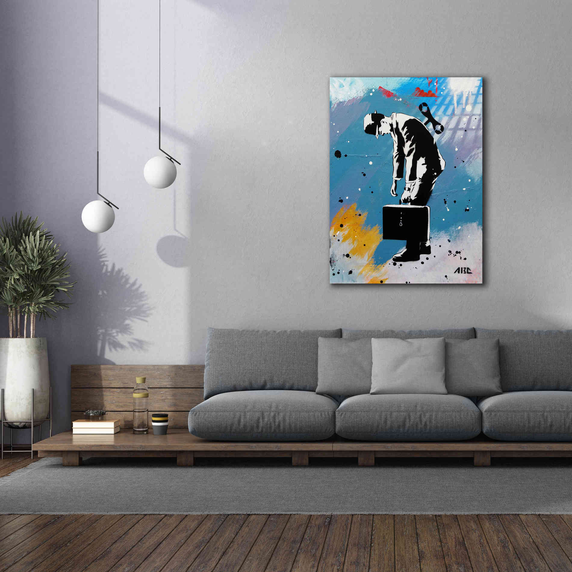 'Windup for the Wind Down' by AbcArtAttack, Canvas Wall Art,40 x 54