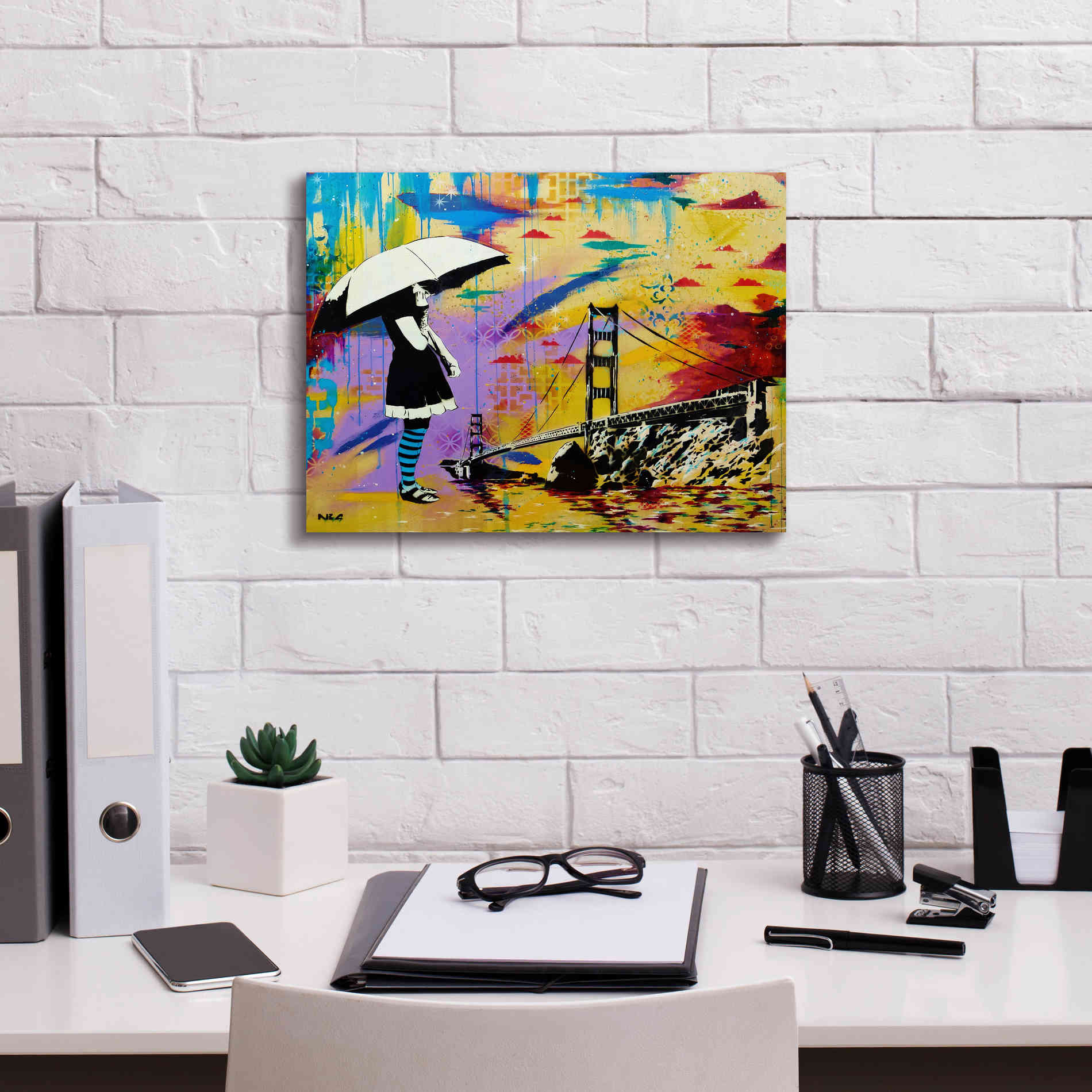 'Shelter at Bay' by AbcArtAttack, Canvas Wall Art,16 x 12