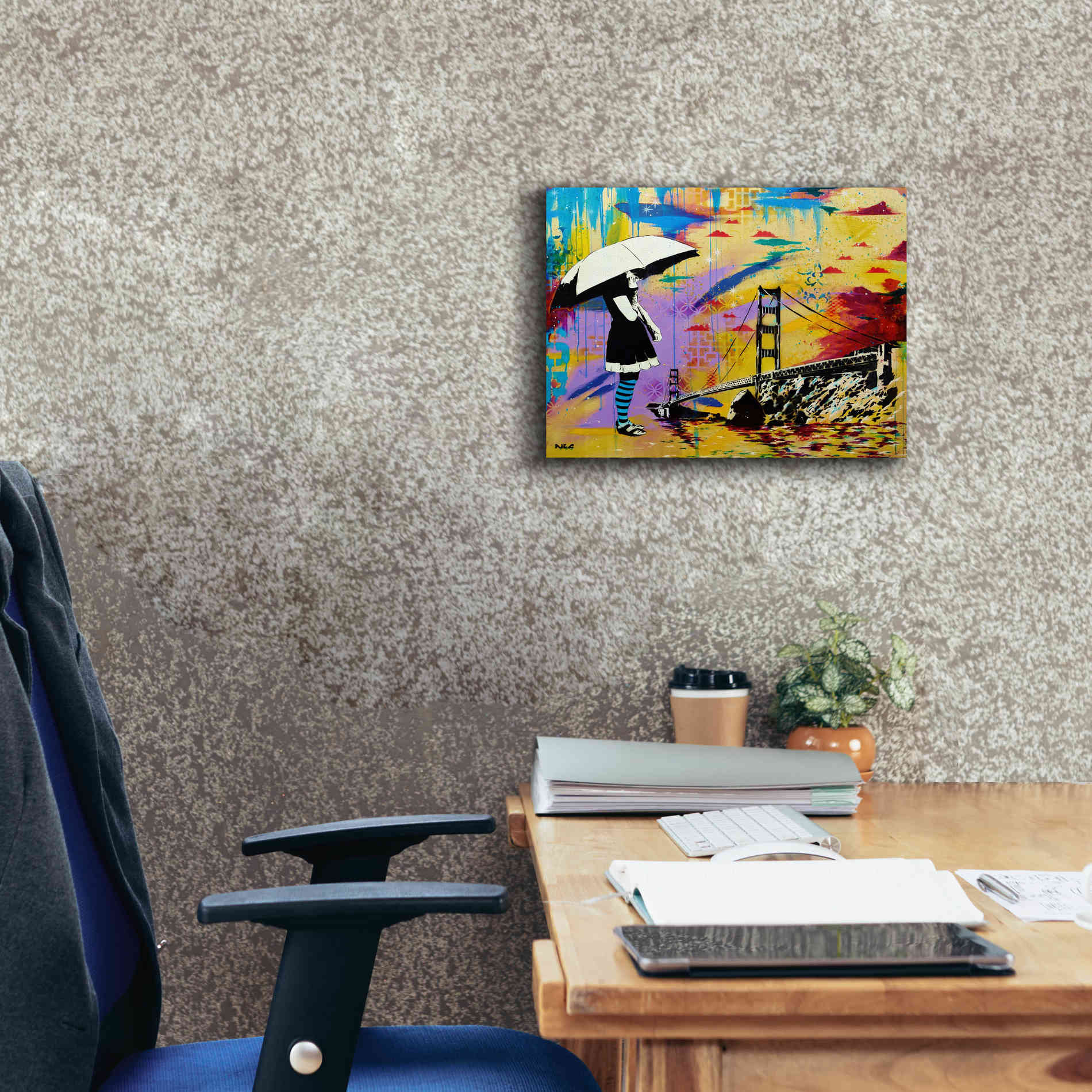 'Shelter at Bay' by AbcArtAttack, Canvas Wall Art,16 x 12