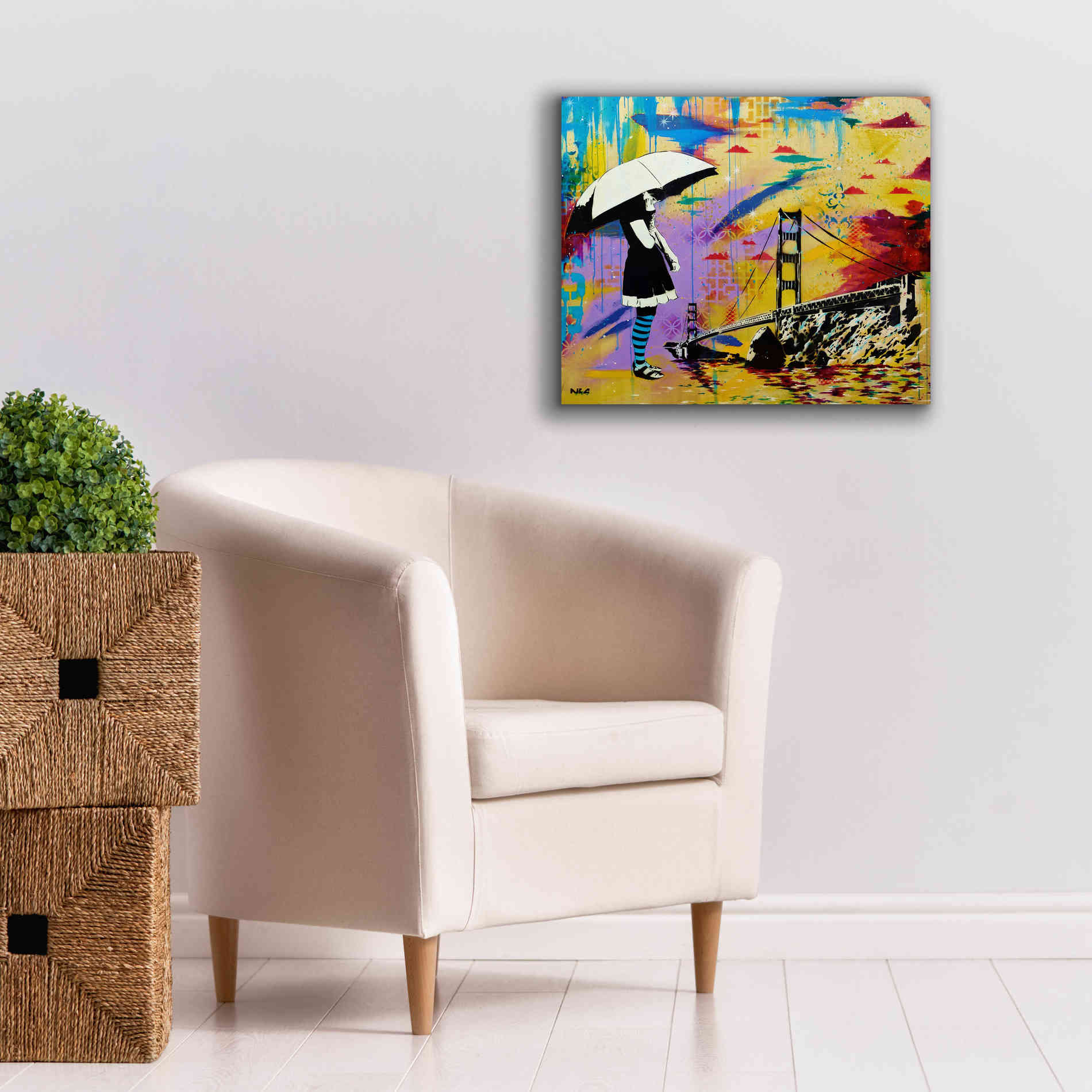 'Shelter at Bay' by AbcArtAttack, Canvas Wall Art,24 x 20