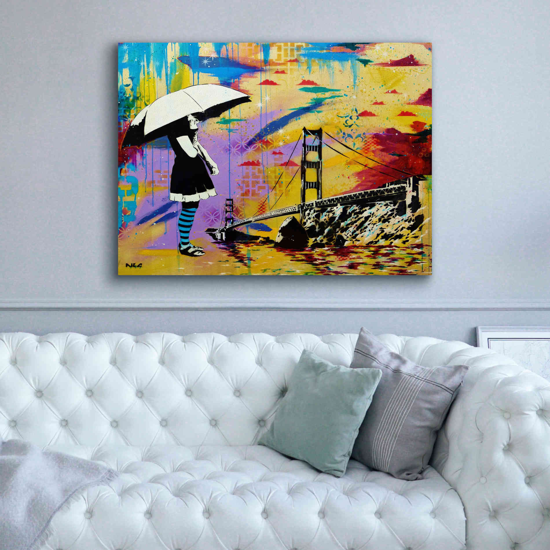 'Shelter at Bay' by AbcArtAttack, Canvas Wall Art,54 x 40