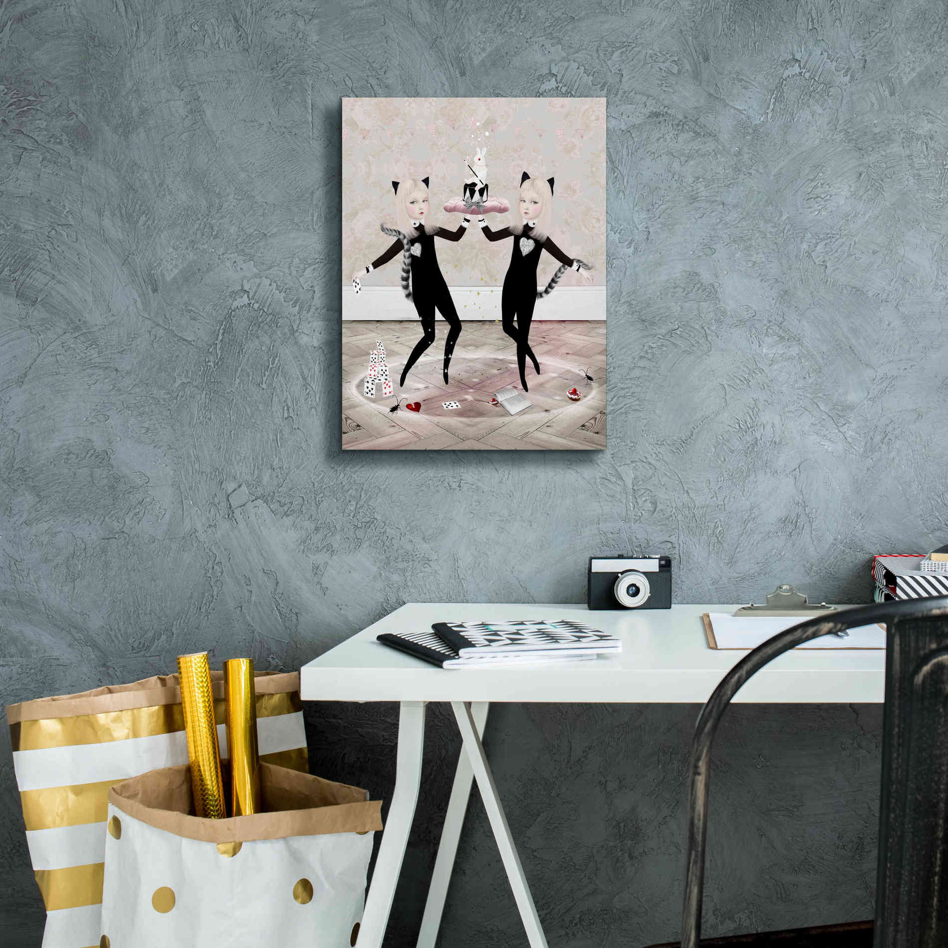 'The Newmars' by Art & Ghosts, Canvas Wall Art,12 x 16