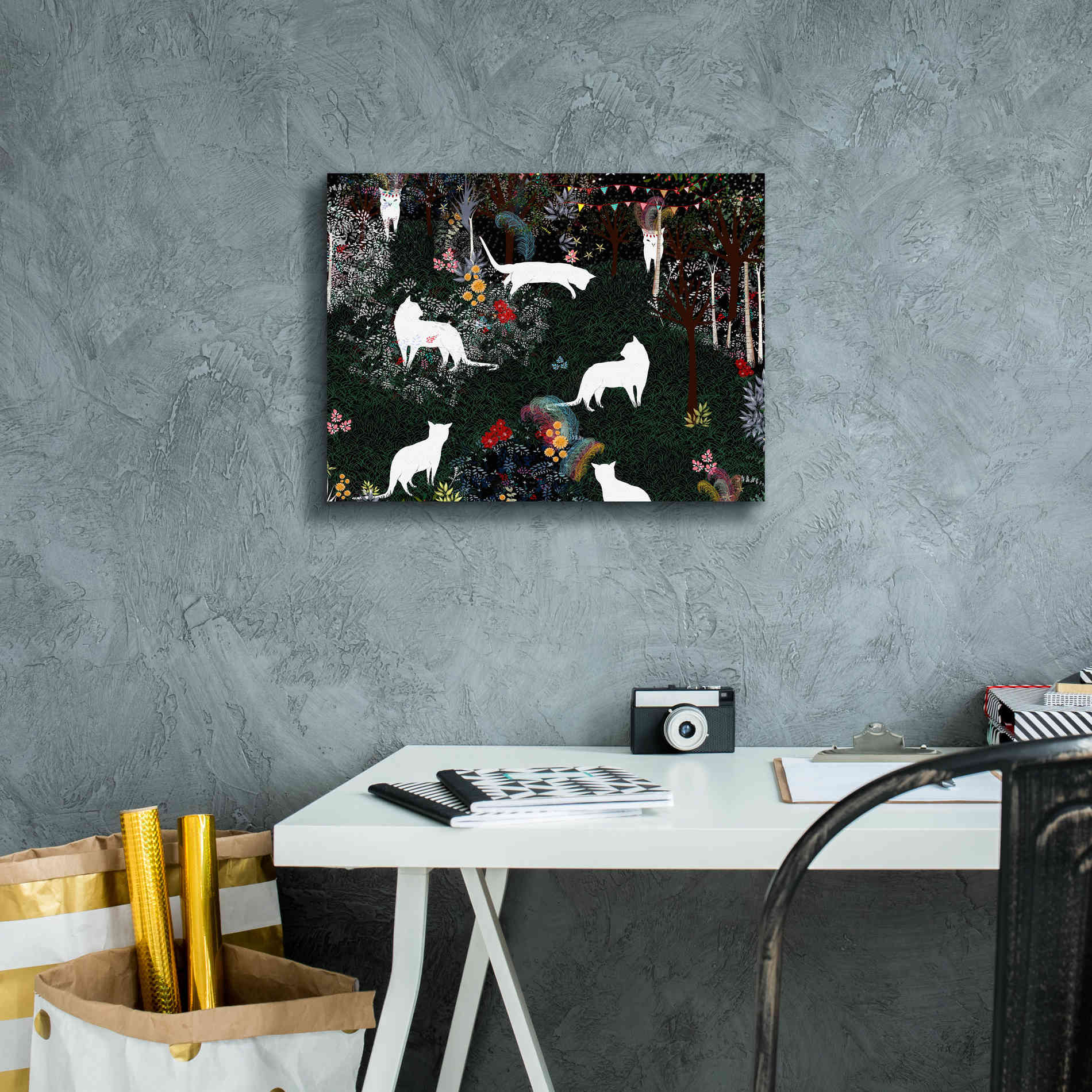 'Cat Heaven' by Art & Ghosts, Canvas Wall Art,16 x 12