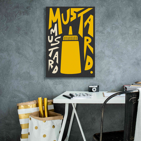 Image of 'Kitchen Mustard' by Ayse, Canvas Wall Art,18 x 26