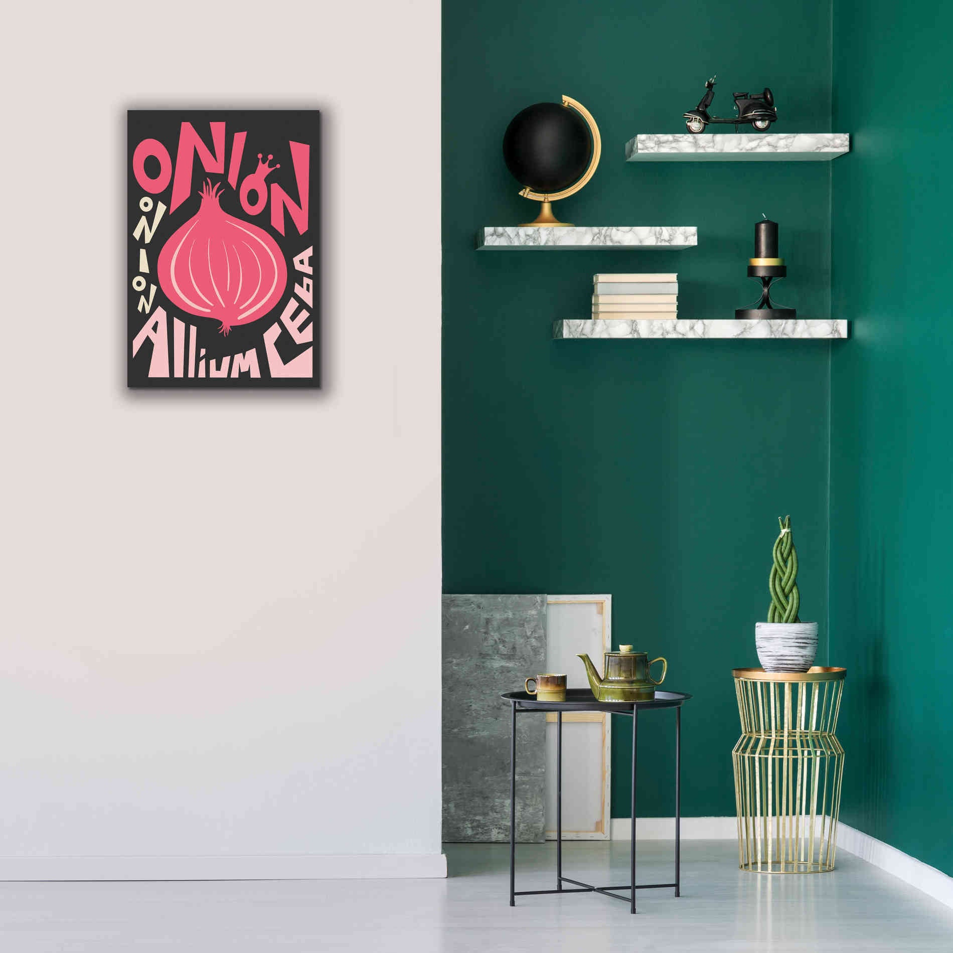 'Kitchen Onion' by Ayse, Canvas Wall Art,18 x 26