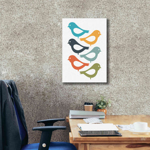 'Playful Birds' by Ayse, Canvas Wall Art,18 x 26