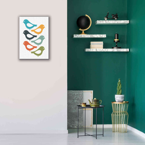 Image of 'Playful Birds' by Ayse, Canvas Wall Art,18 x 26