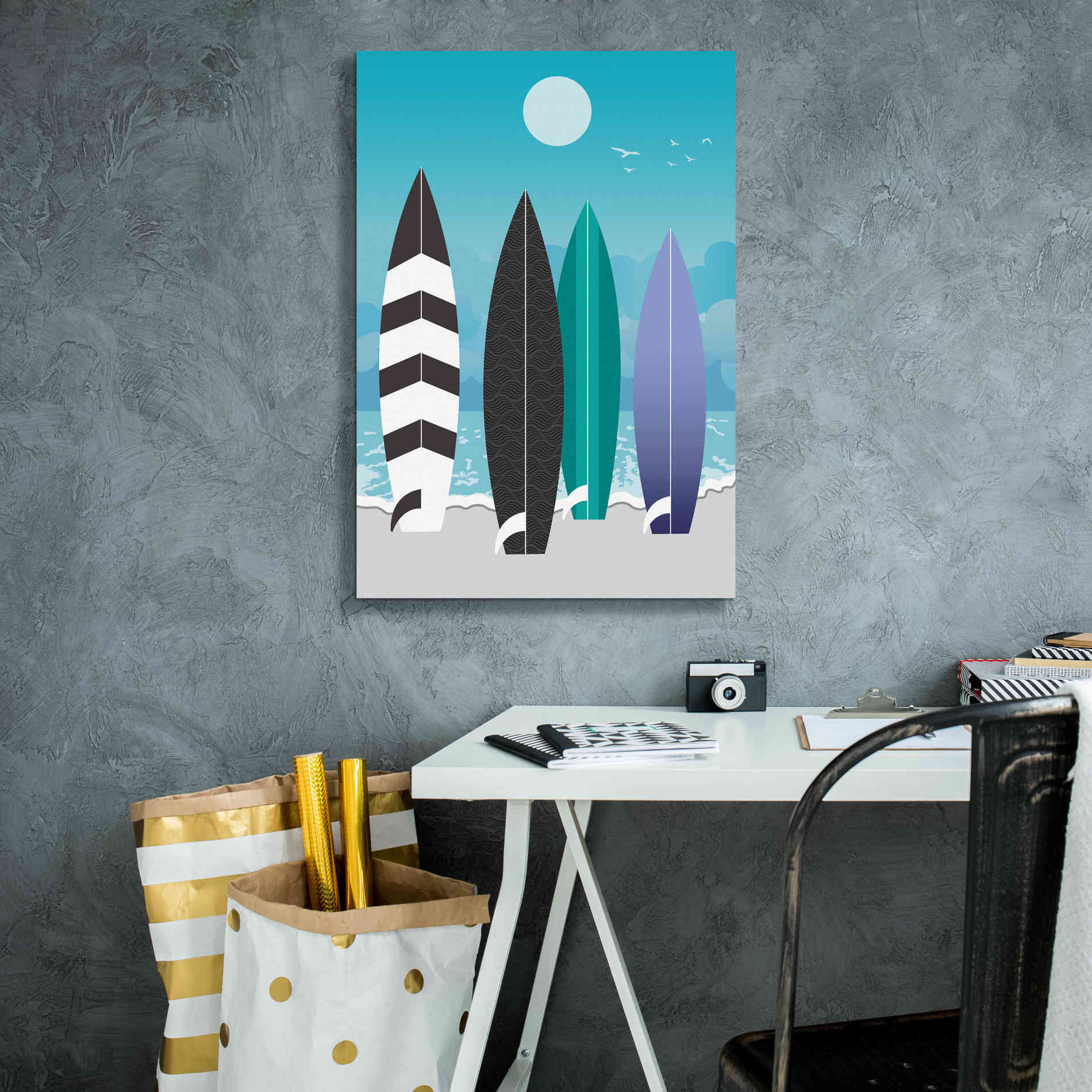 'Surfboards' by Ayse, Canvas Wall Art,18 x 26