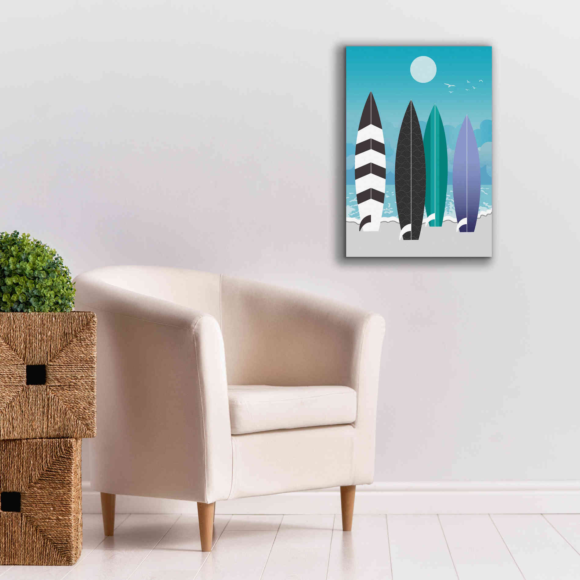 'Surfboards' by Ayse, Canvas Wall Art,18 x 26
