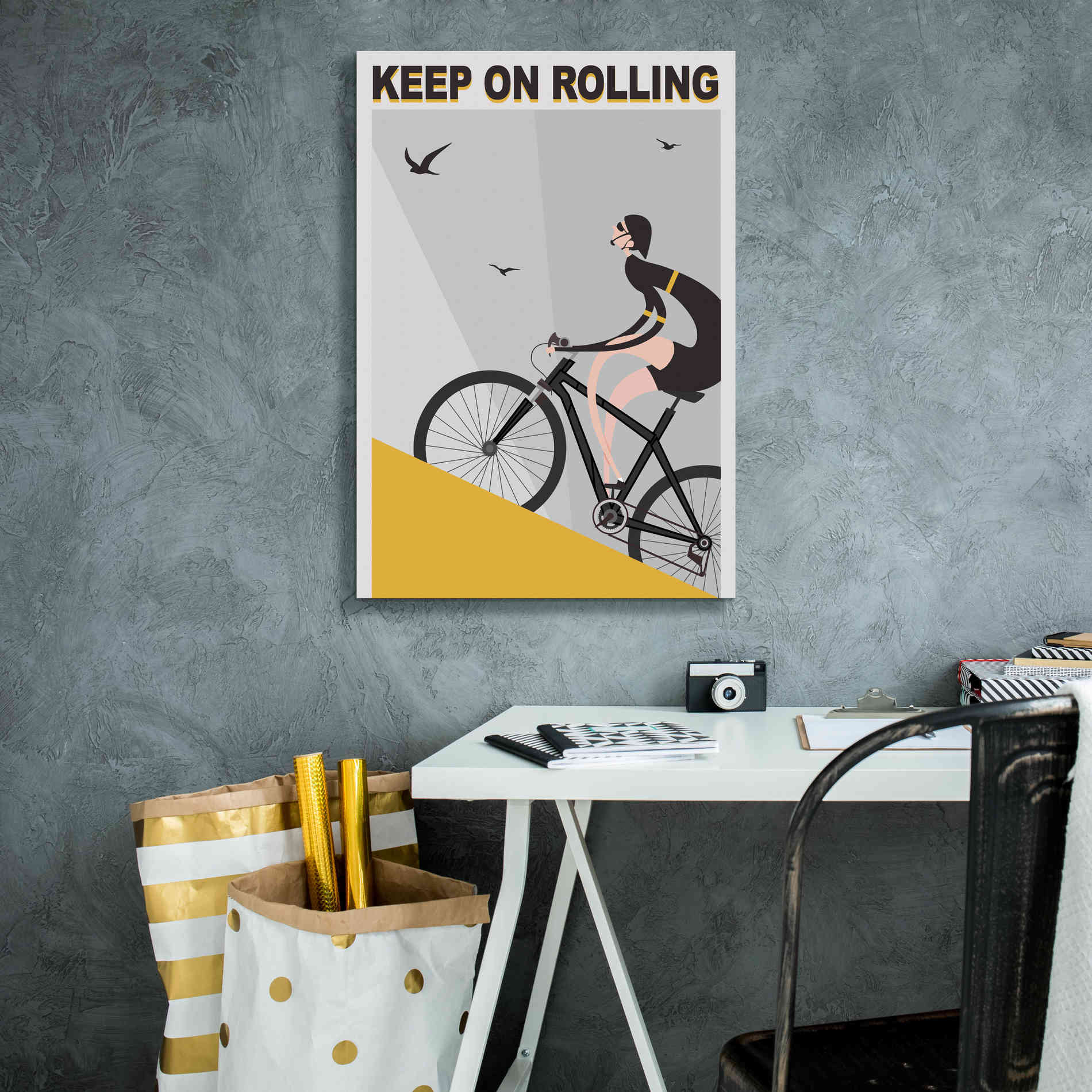 'Keel On Rolling' by Ayse, Canvas Wall Art,18 x 26