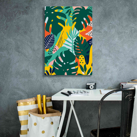 Image of 'Tropical Leaves One' by Ayse, Canvas Wall Art,18 x 26
