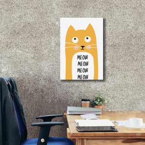 'Meow' by Ayse, Canvas Wall Art,18 x 26
