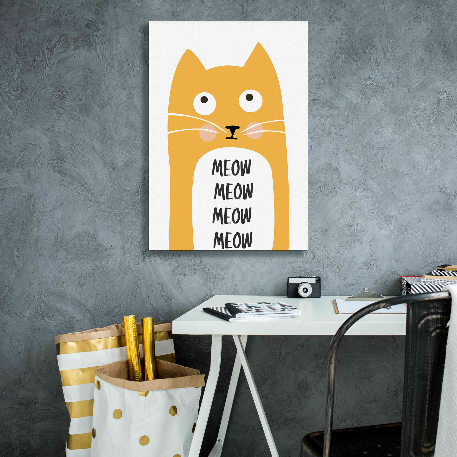 'Meow' by Ayse, Canvas Wall Art,18 x 26