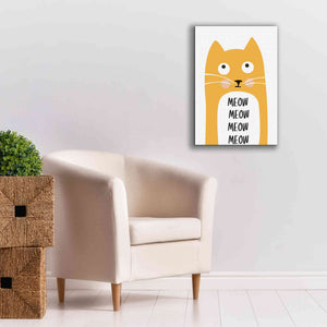 'Meow' by Ayse, Canvas Wall Art,18 x 26