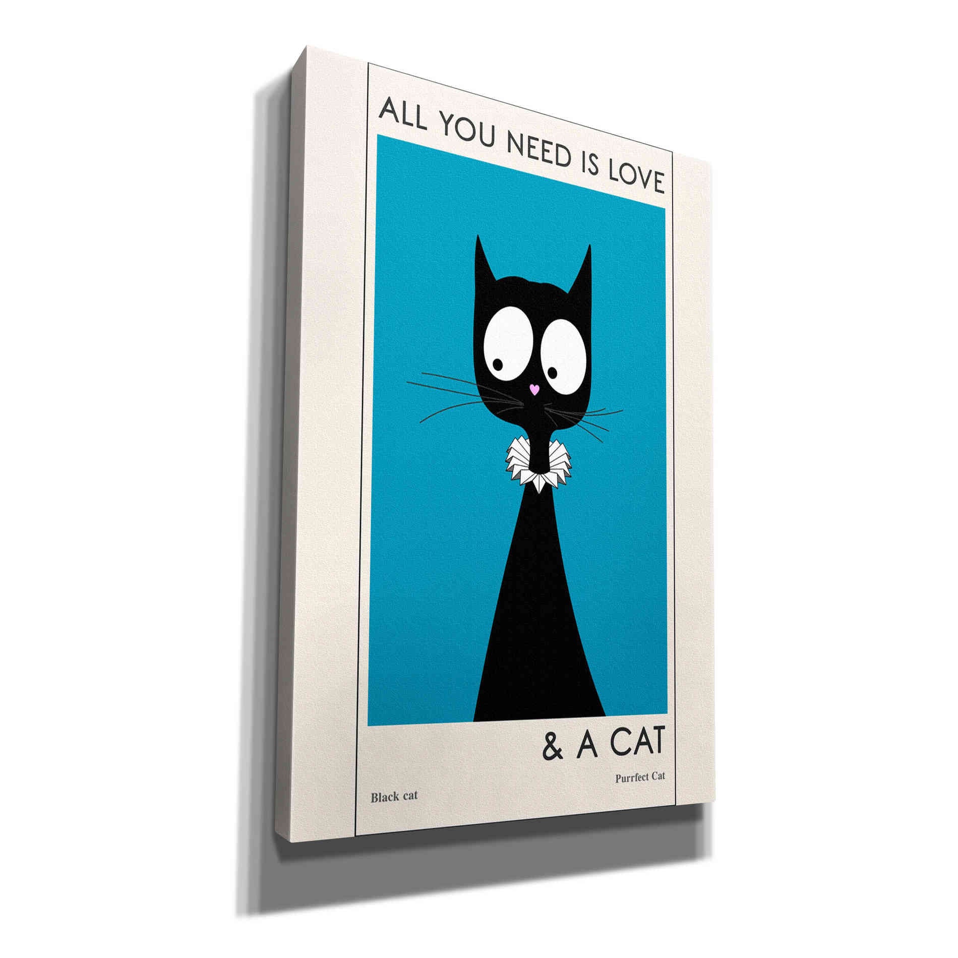 'All You Need Is Love' by Ayse, Canvas Wall Art