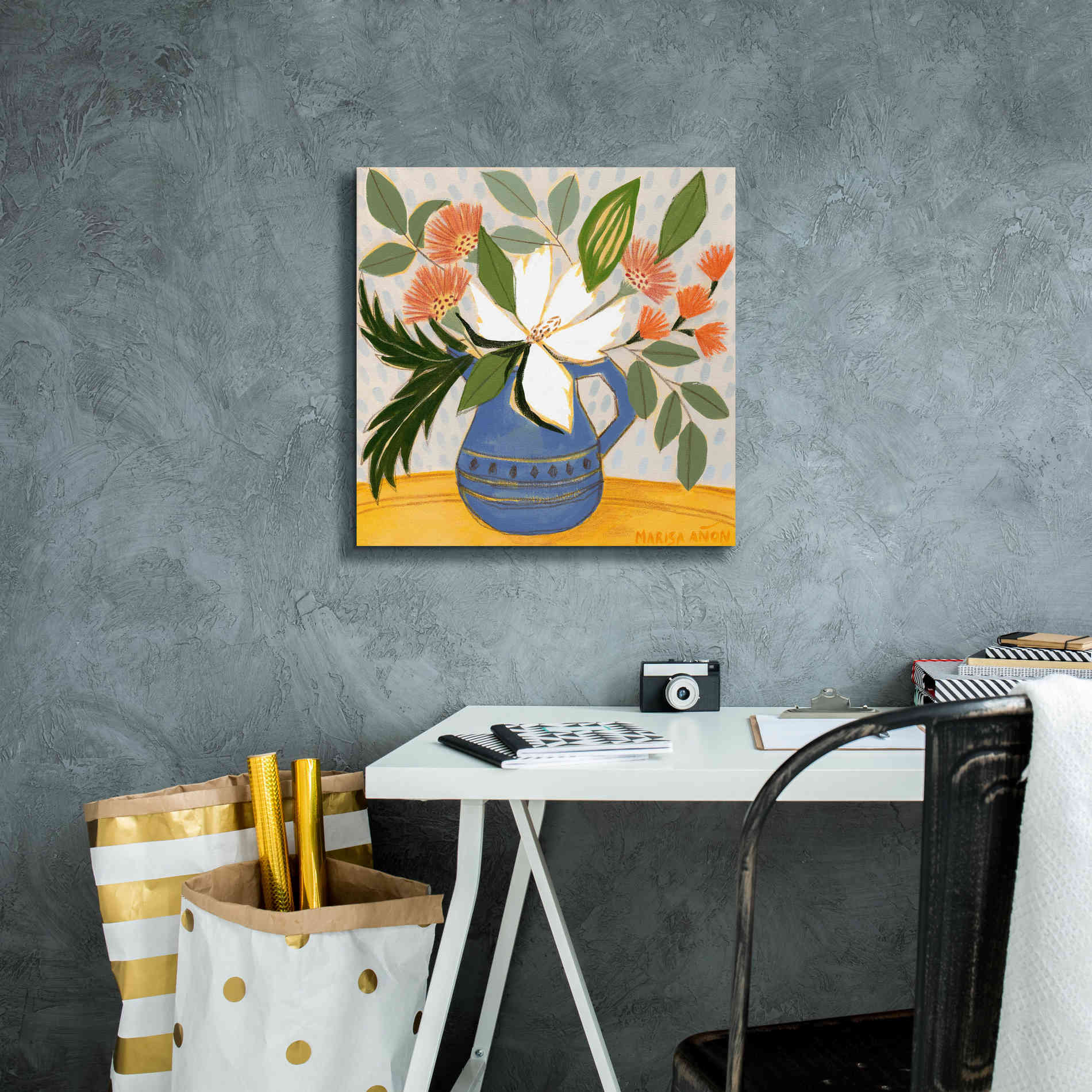 'April Florals 11' by Marisa Anon, Canvas Wall Art,18 x 18