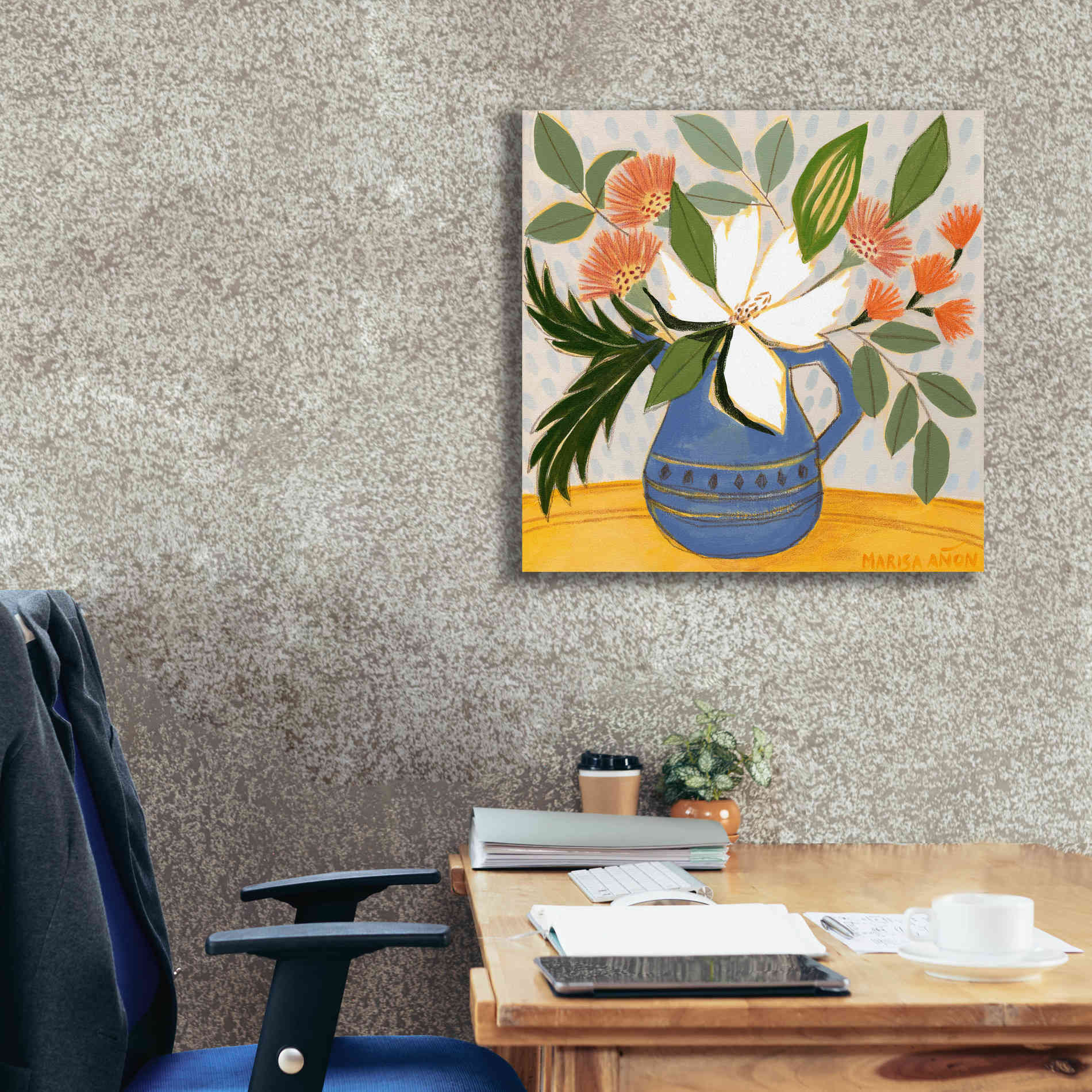 'April Florals 11' by Marisa Anon, Canvas Wall Art,26 x 26