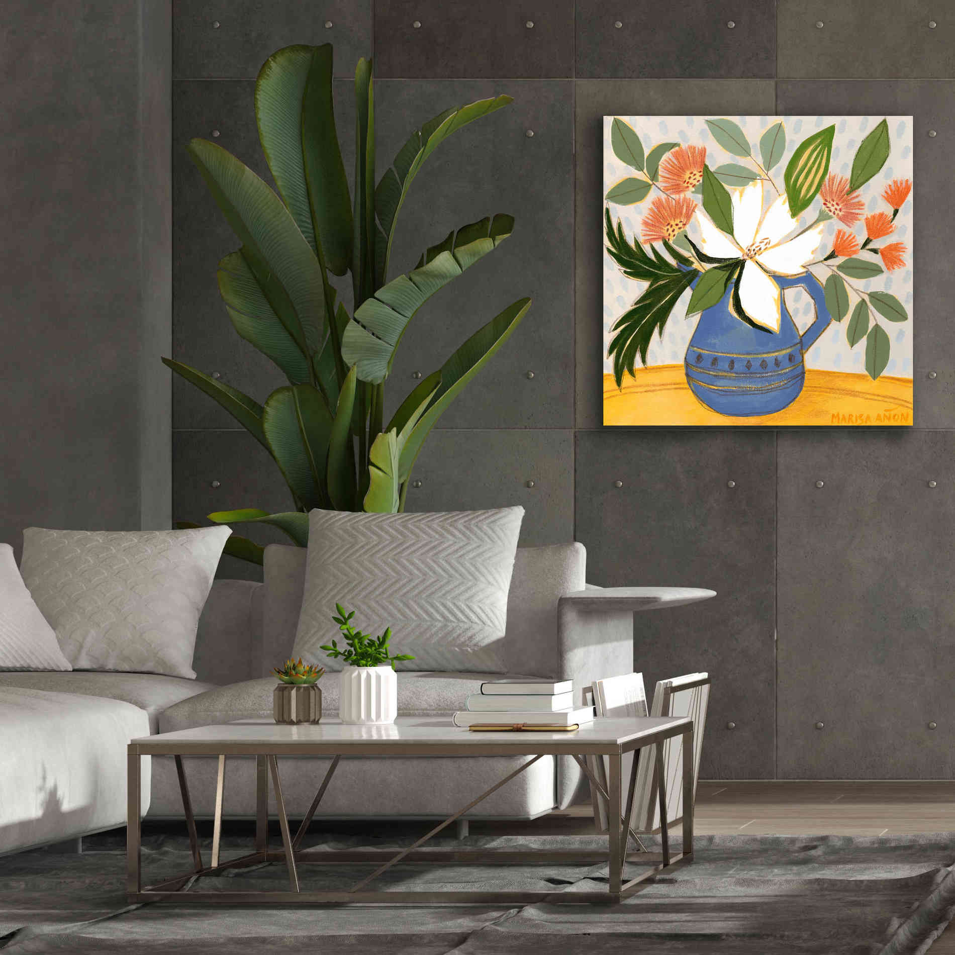 'April Florals 11' by Marisa Anon, Canvas Wall Art,37 x 37