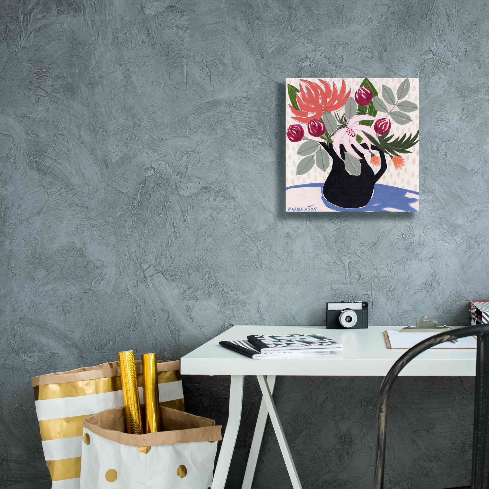 'April Florals 12' by Marisa Anon, Canvas Wall Art,12 x 12