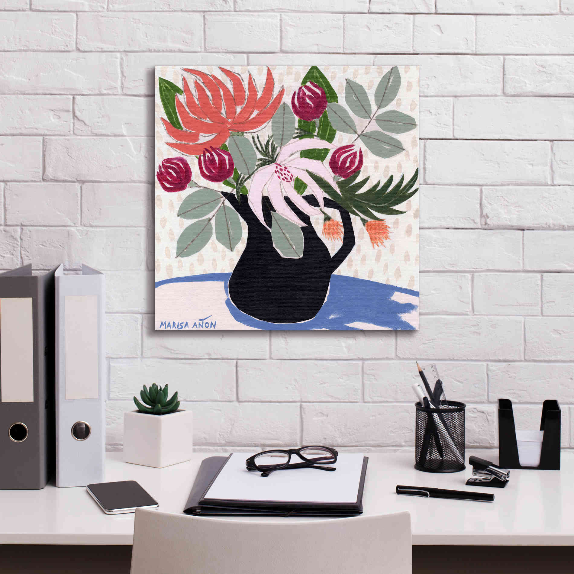 'April Florals 12' by Marisa Anon, Canvas Wall Art,18 x 18