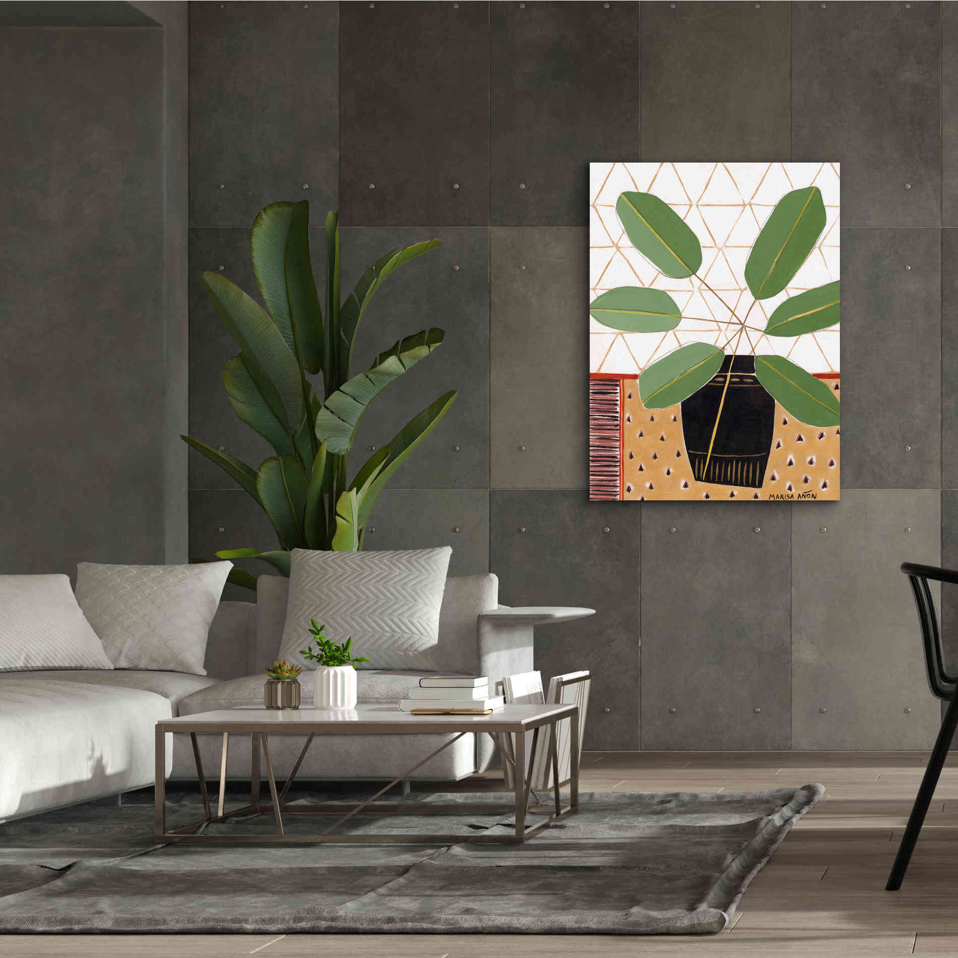 'Gold Tablecloth 4' by Marisa Anon, Canvas Wall Art,40 x 54