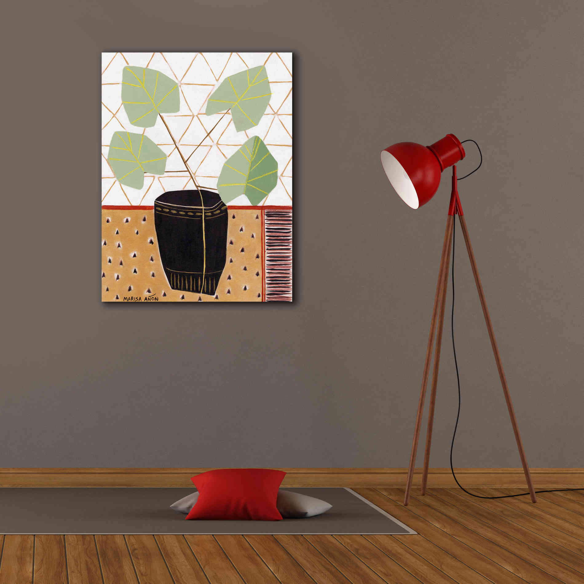 'Gold Tablecloth 5' by Marisa Anon, Canvas Wall Art,26 x 34