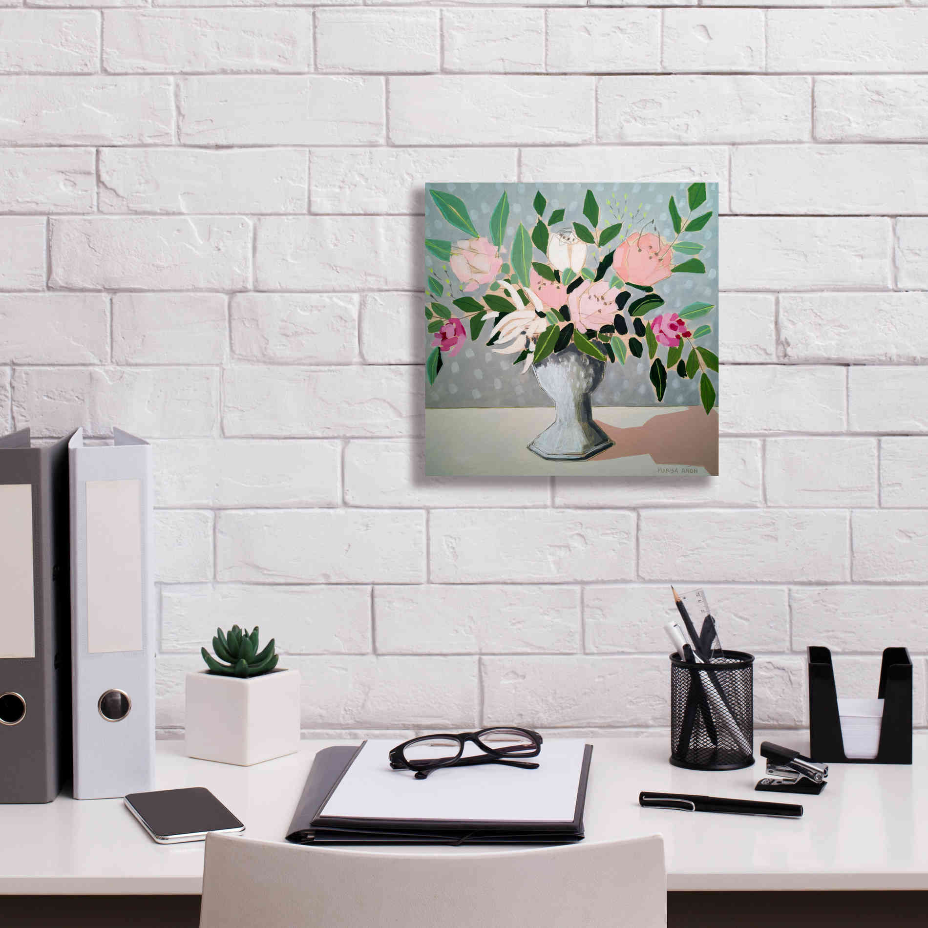 'Spring Florals 1' by Marisa Anon, Canvas Wall Art,12 x 12