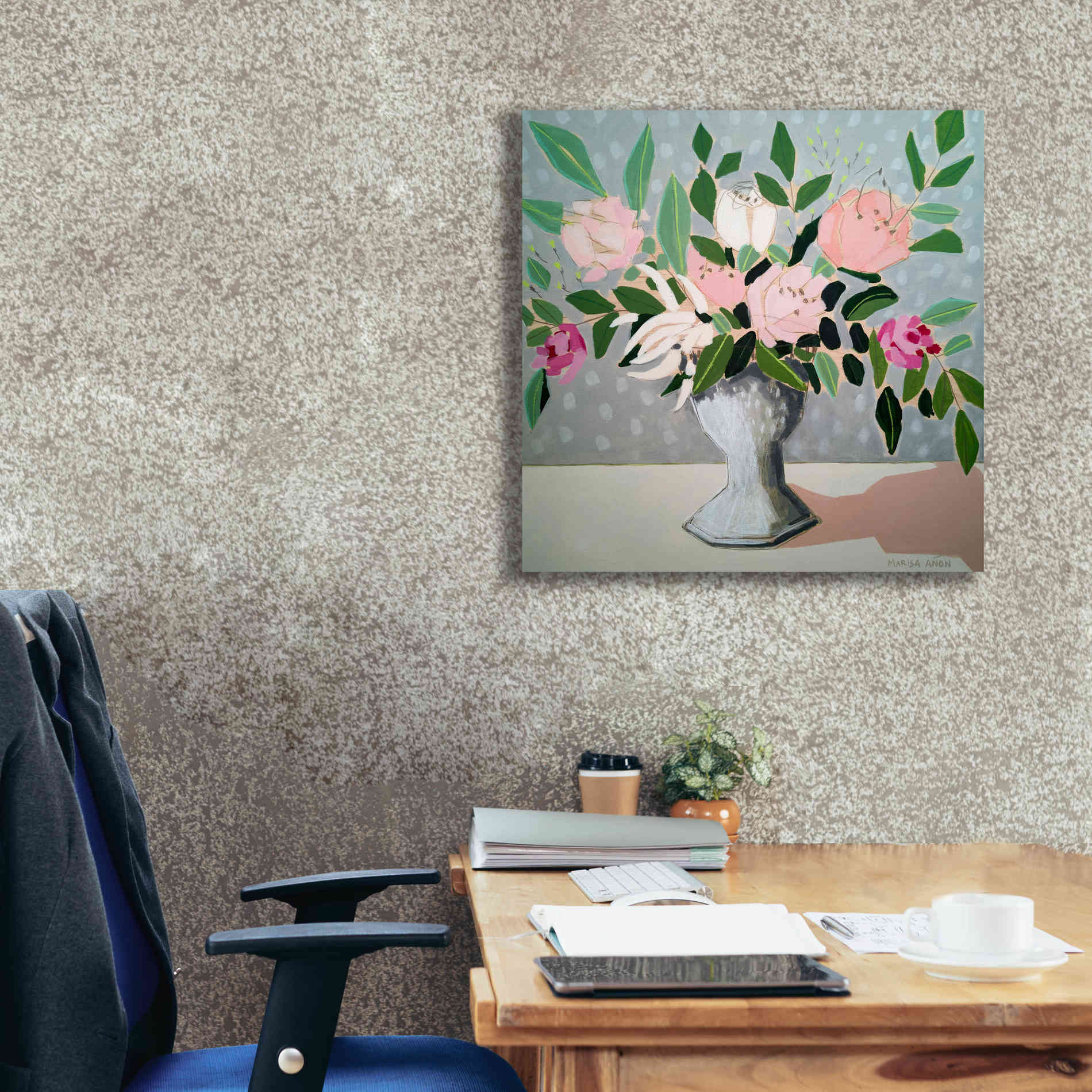 'Spring Florals 1' by Marisa Anon, Canvas Wall Art,26 x 26