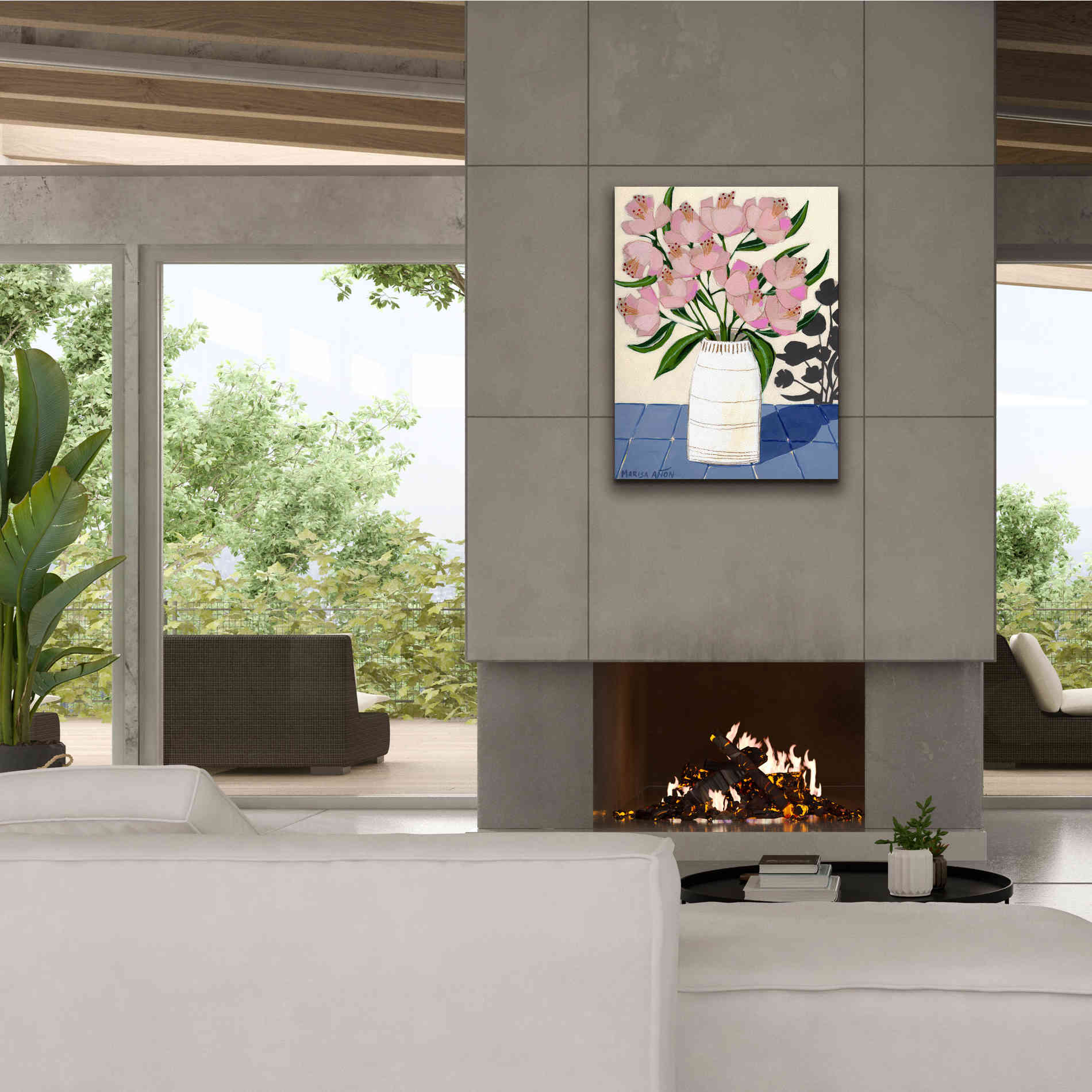 'Spring Florals 5' by Marisa Anon, Canvas Wall Art,26 x 34