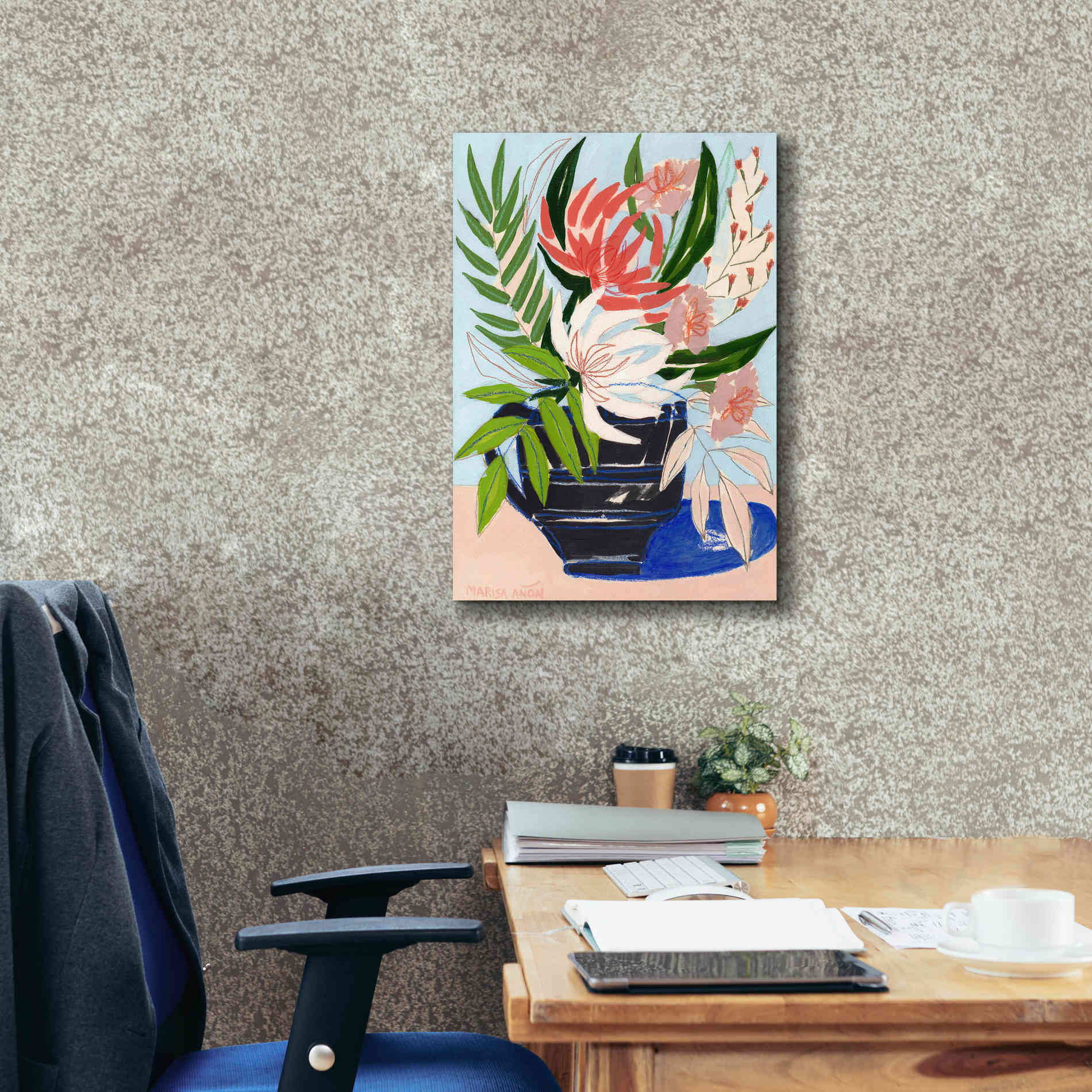 'Spring Florals 6' by Marisa Anon, Canvas Wall Art,18 x 26