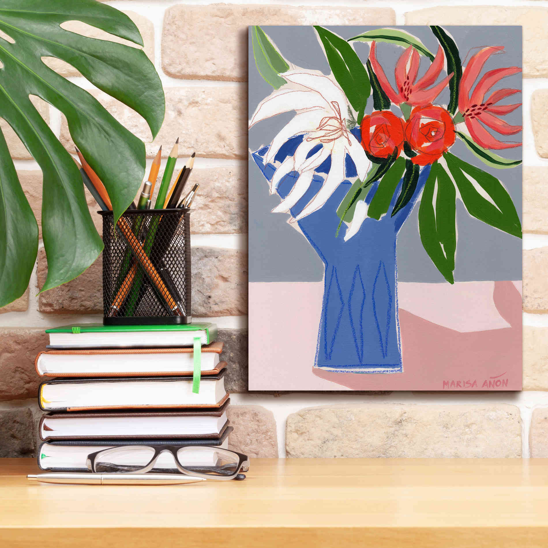 'Spring Florals 10' by Marisa Anon, Canvas Wall Art,12 x 16