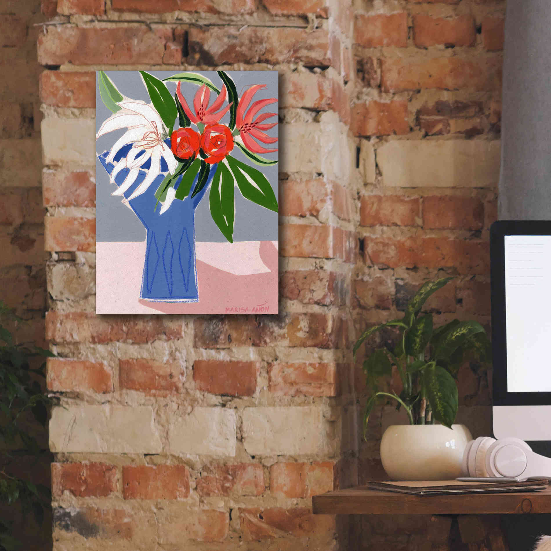 'Spring Florals 10' by Marisa Anon, Canvas Wall Art,12 x 16
