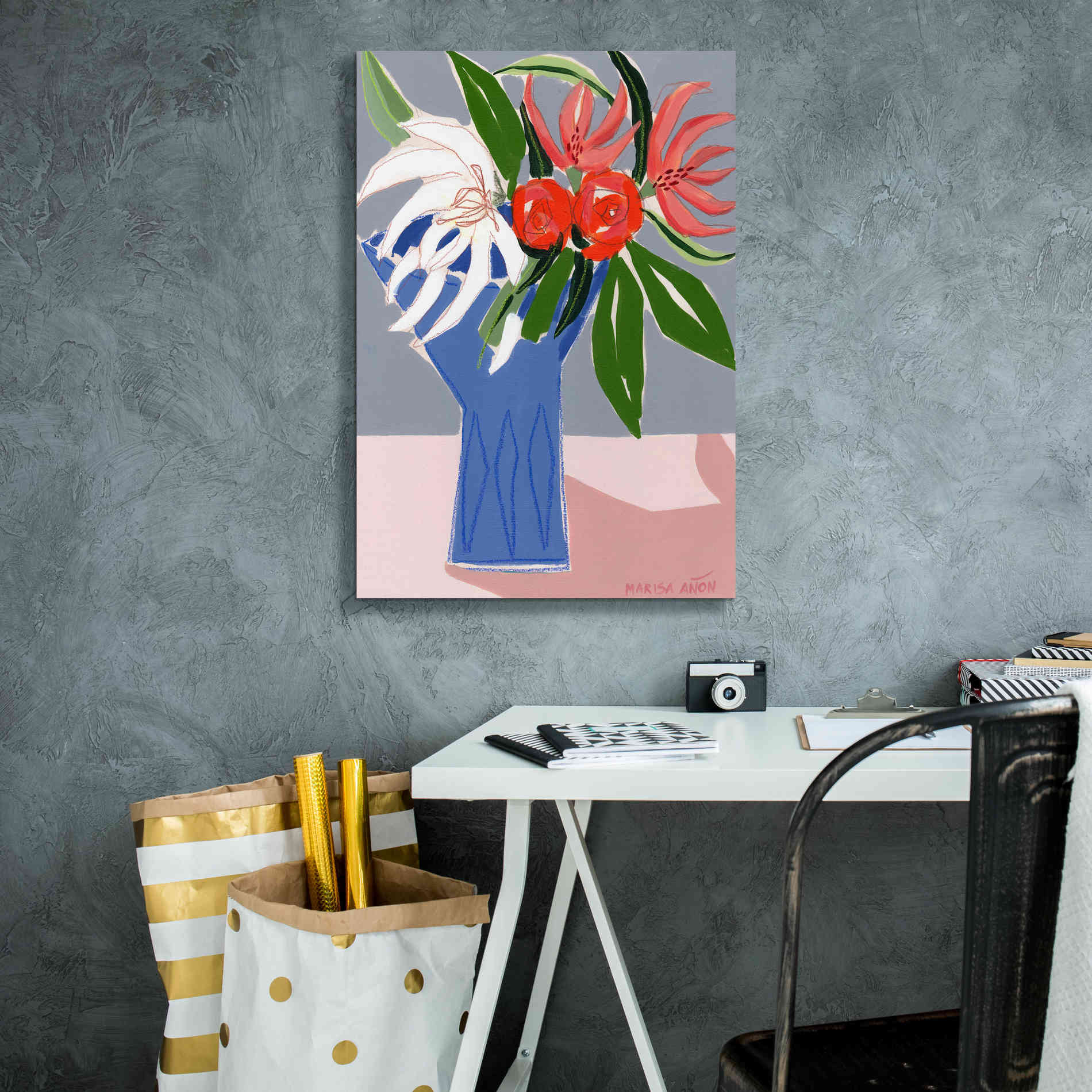 'Spring Florals 10' by Marisa Anon, Canvas Wall Art,18 x 26