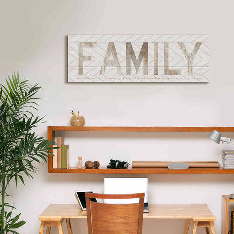 Image of 'Family Chevron' by Cindy Jacobs, Canvas Wall Art,36 x 12