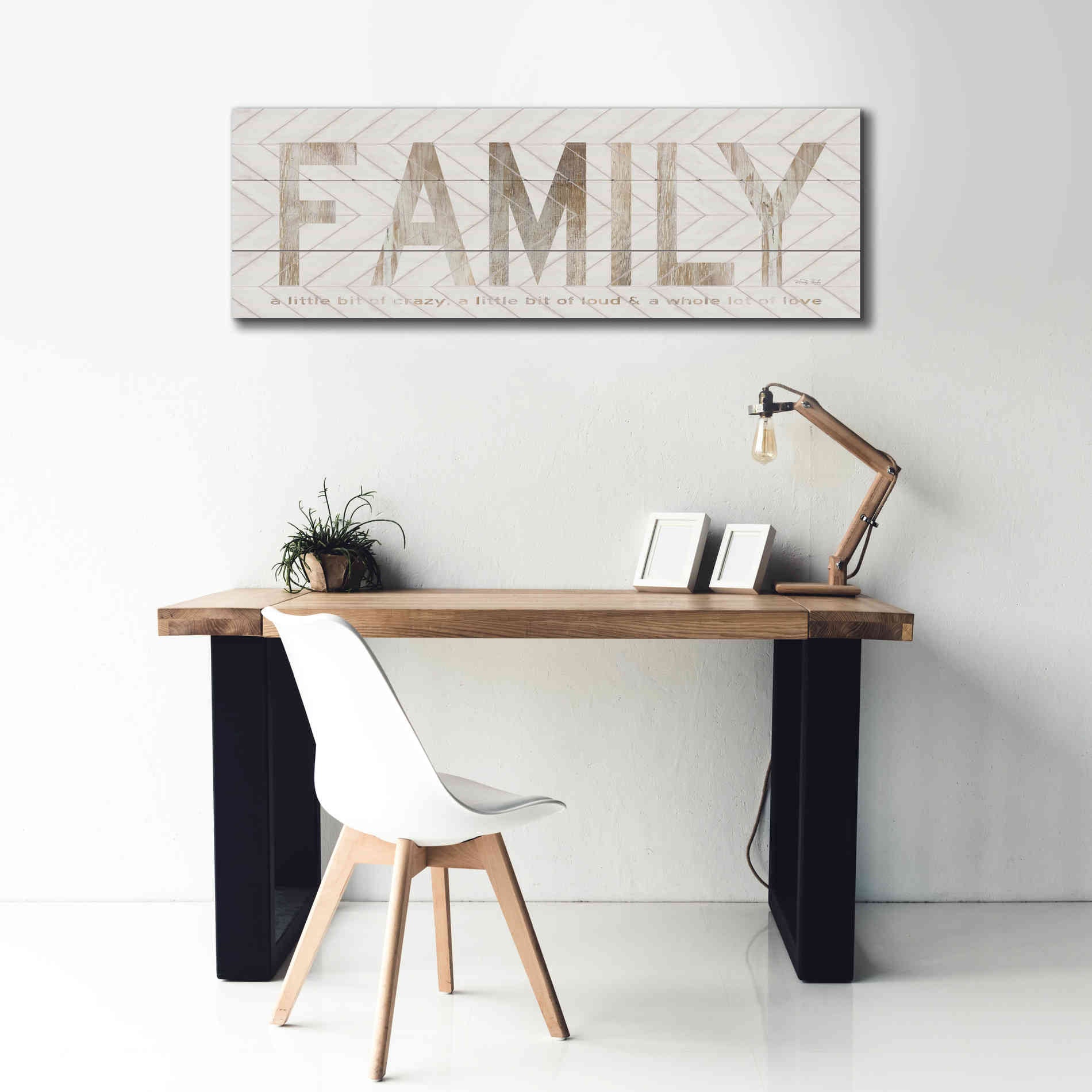 'Family Chevron' by Cindy Jacobs, Canvas Wall Art,60 x 20