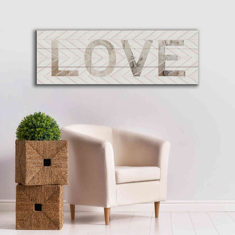 Image of 'Love Chevron' by Cindy Jacobs, Canvas Wall Art,60 x 20