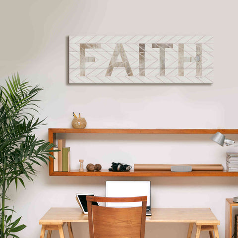 Image of 'Faith Chevron' by Cindy Jacobs, Canvas Wall Art,36 x 12