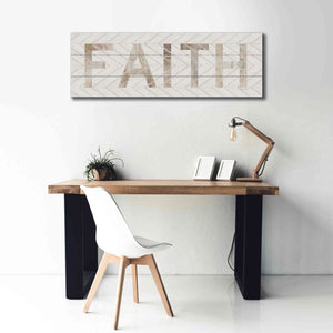 'Faith Chevron' by Cindy Jacobs, Canvas Wall Art,60 x 20