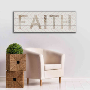 'Faith Chevron' by Cindy Jacobs, Canvas Wall Art,60 x 20