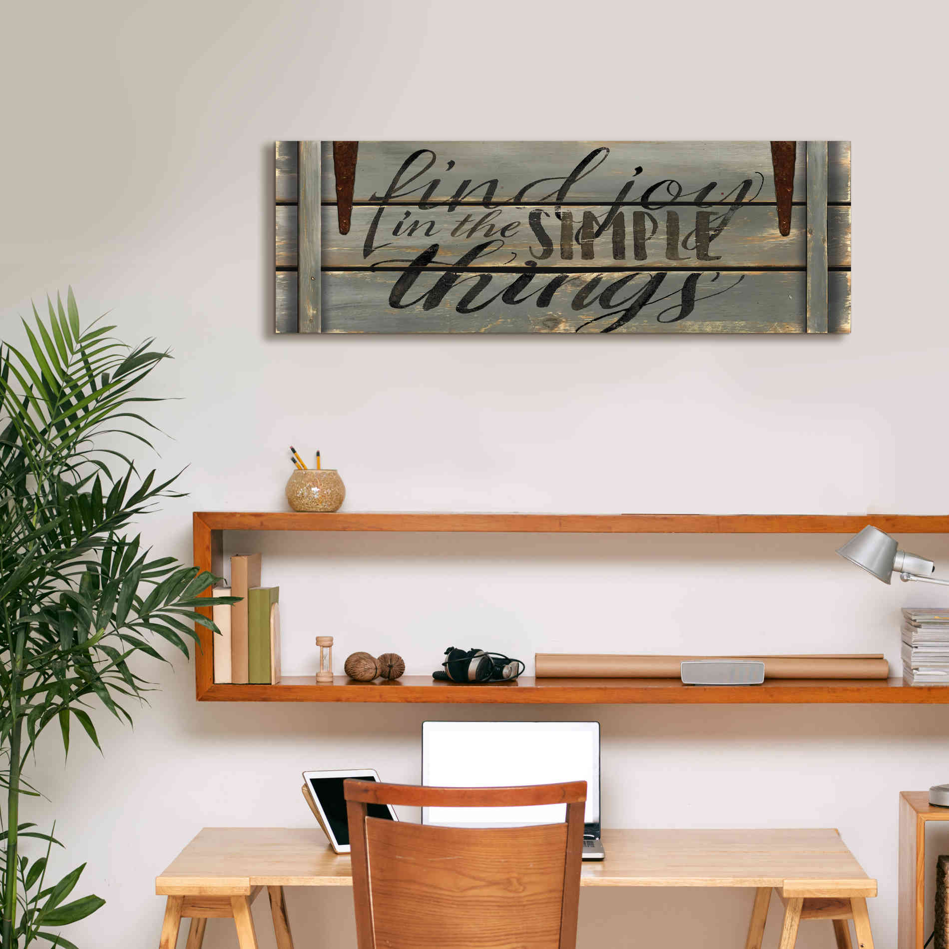 'Find Joy' by Cindy Jacobs, Canvas Wall Art,36 x 12