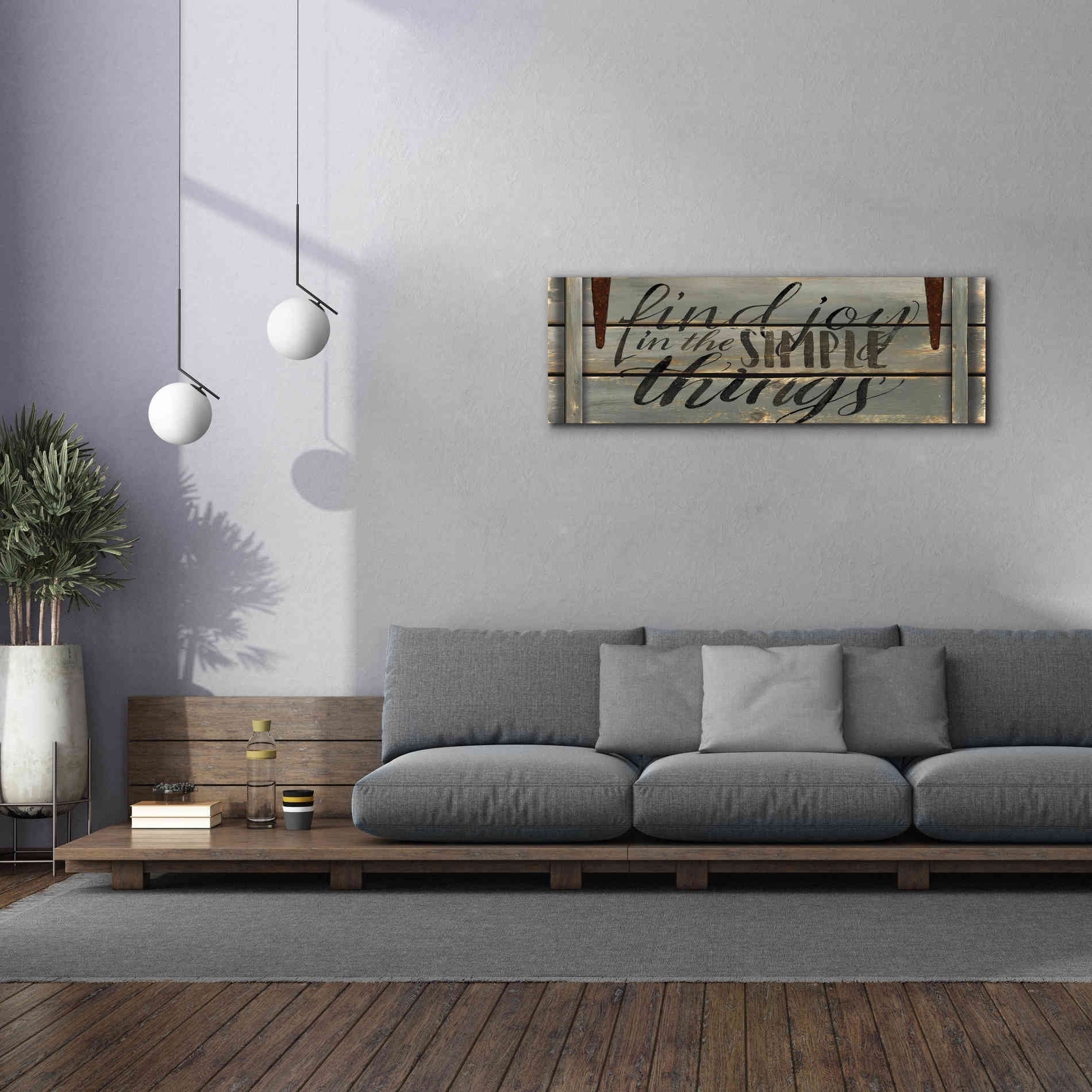 'Find Joy' by Cindy Jacobs, Canvas Wall Art,60 x 20