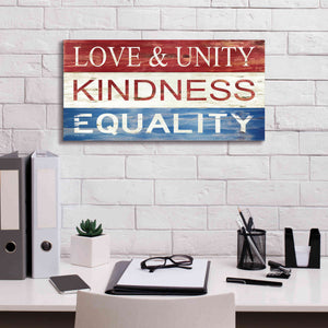 'Love & Unity' by Cindy Jacobs, Canvas Wall Art,24 x 12