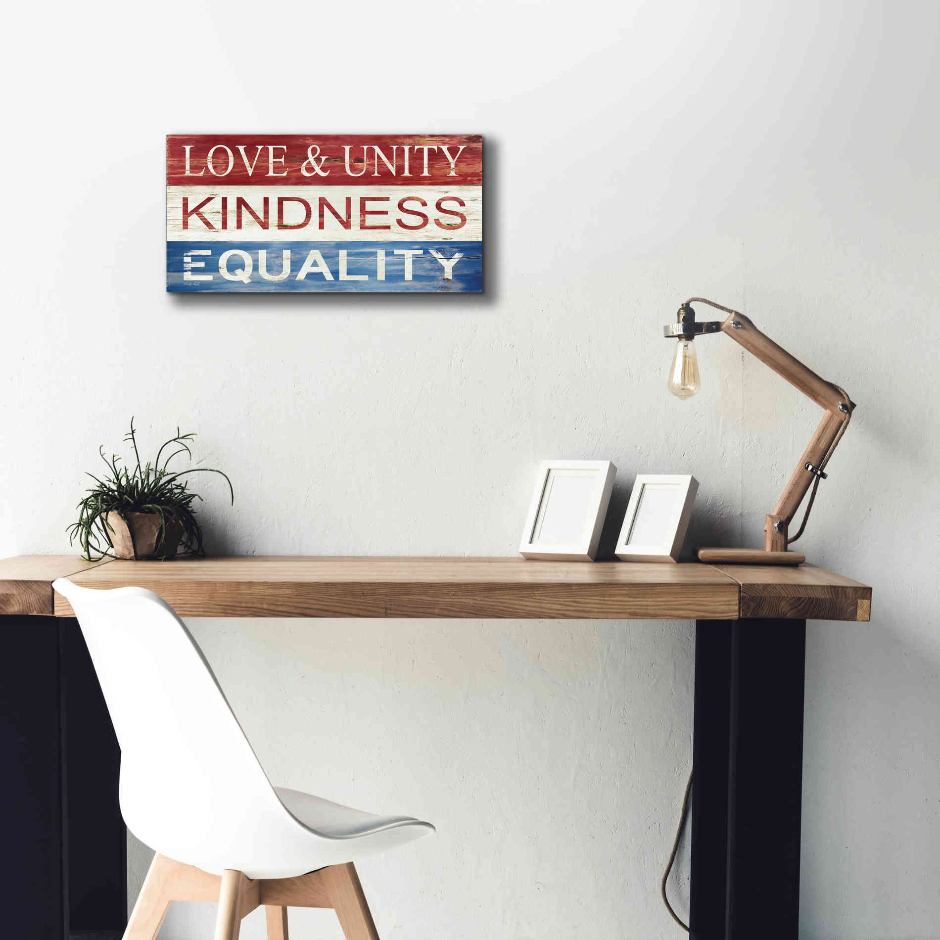 'Love & Unity' by Cindy Jacobs, Canvas Wall Art,24 x 12