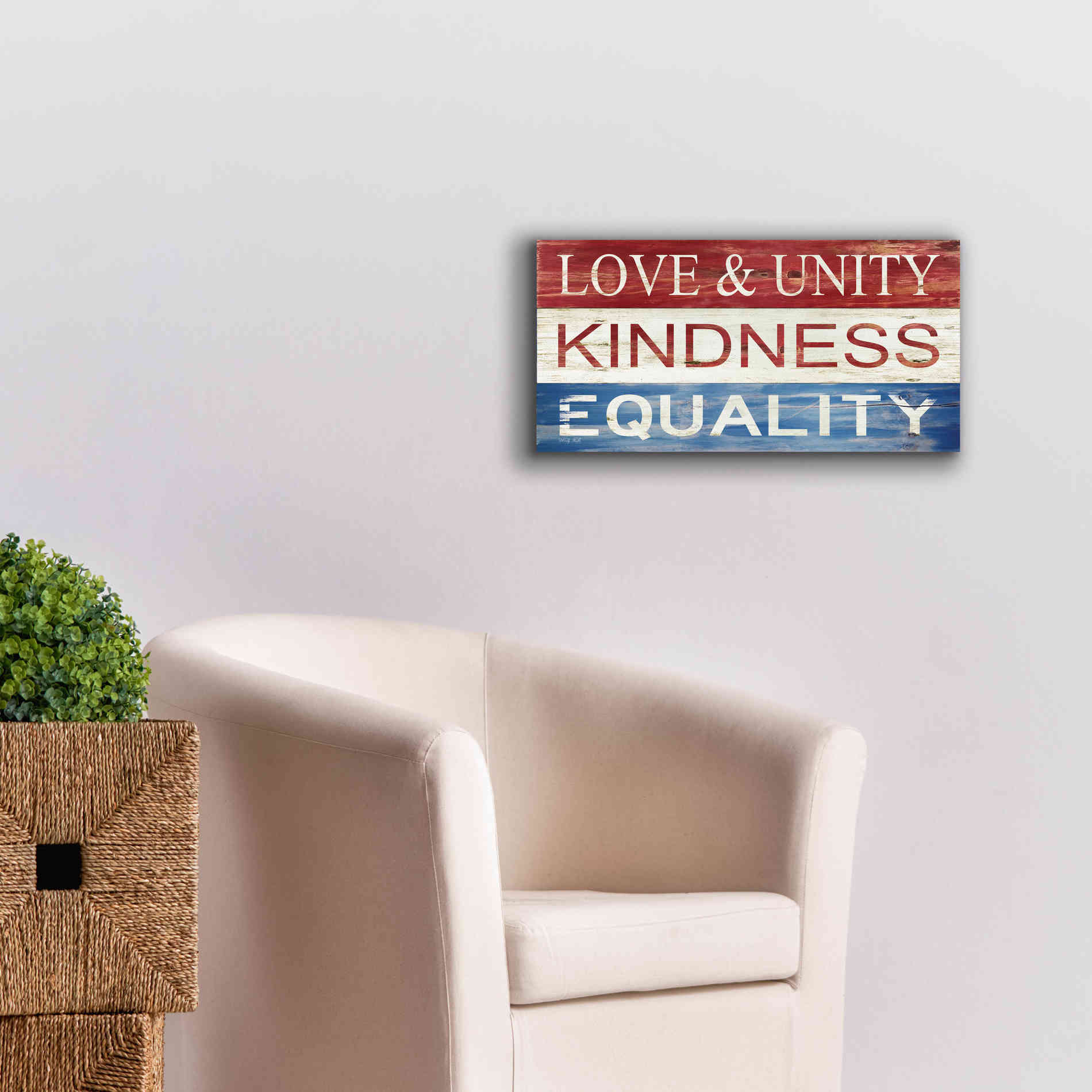 'Love & Unity' by Cindy Jacobs, Canvas Wall Art,24 x 12