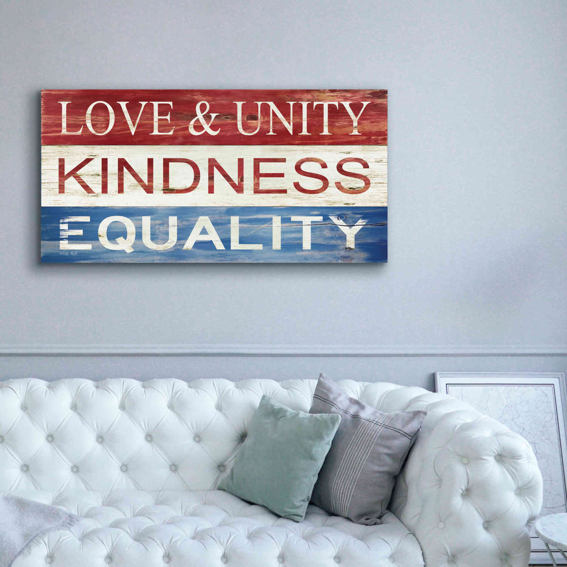 'Love & Unity' by Cindy Jacobs, Canvas Wall Art,60 x 30