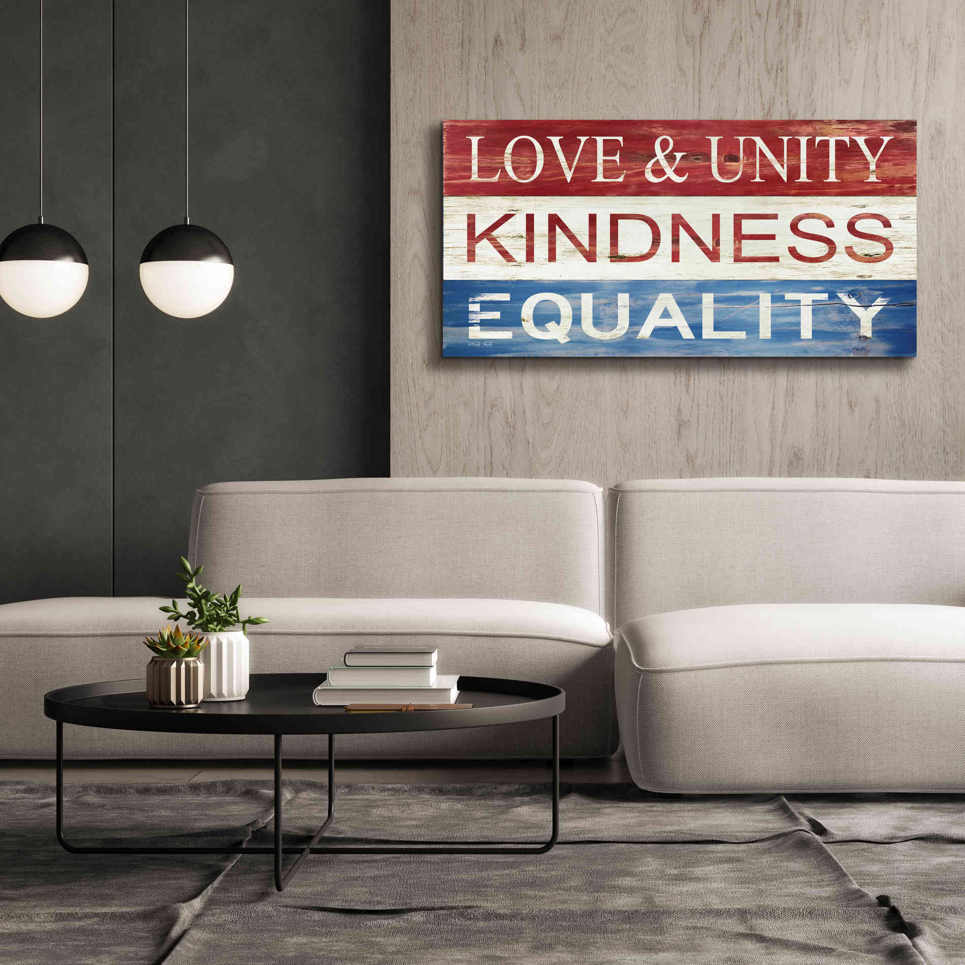 'Love & Unity' by Cindy Jacobs, Canvas Wall Art,60 x 30