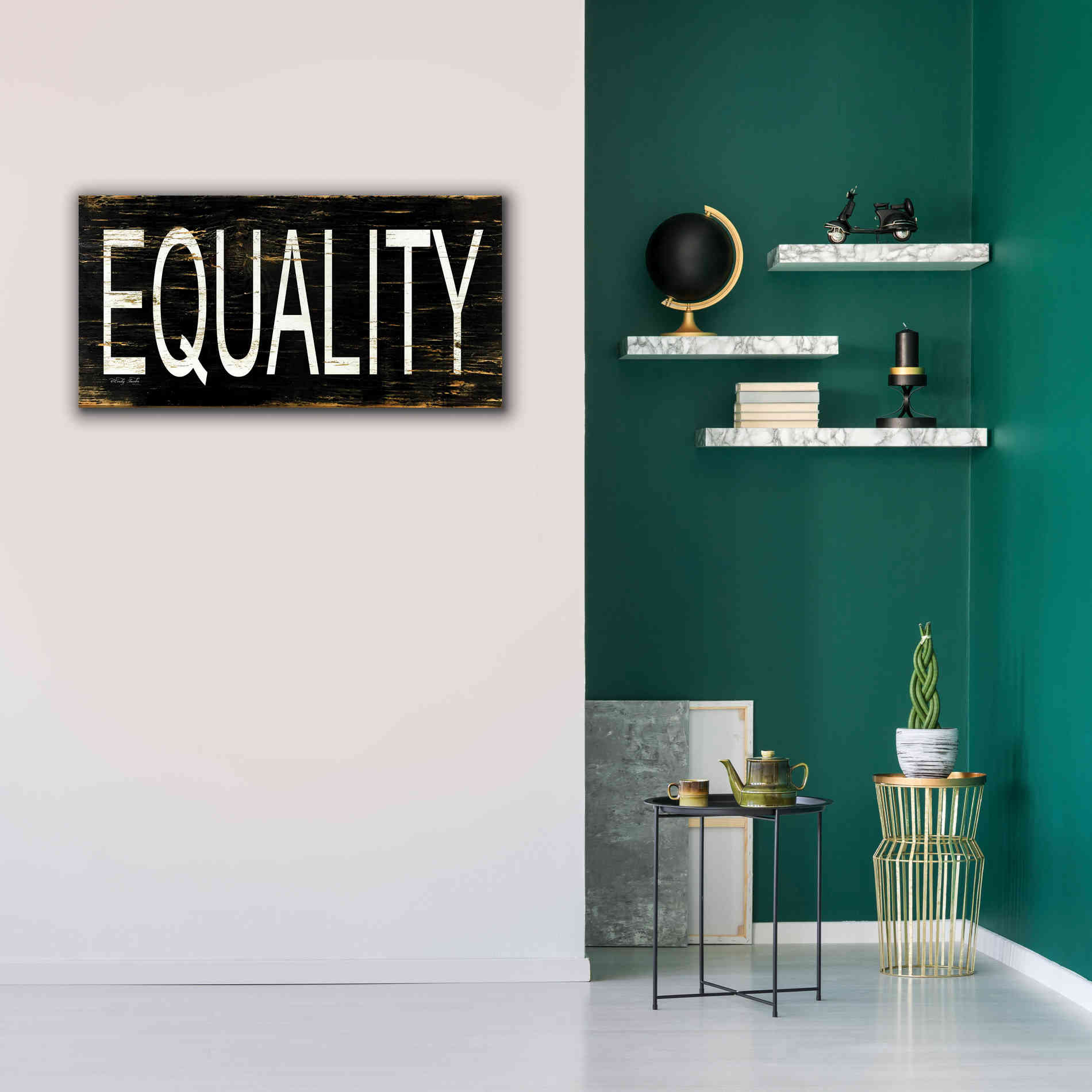 'Equality' by Cindy Jacobs, Canvas Wall Art,40 x 20