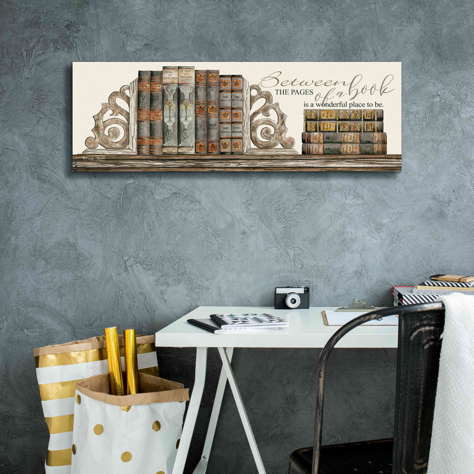 'Between the Pages of a Book' by Cindy Jacobs, Canvas Wall Art,36 x 12