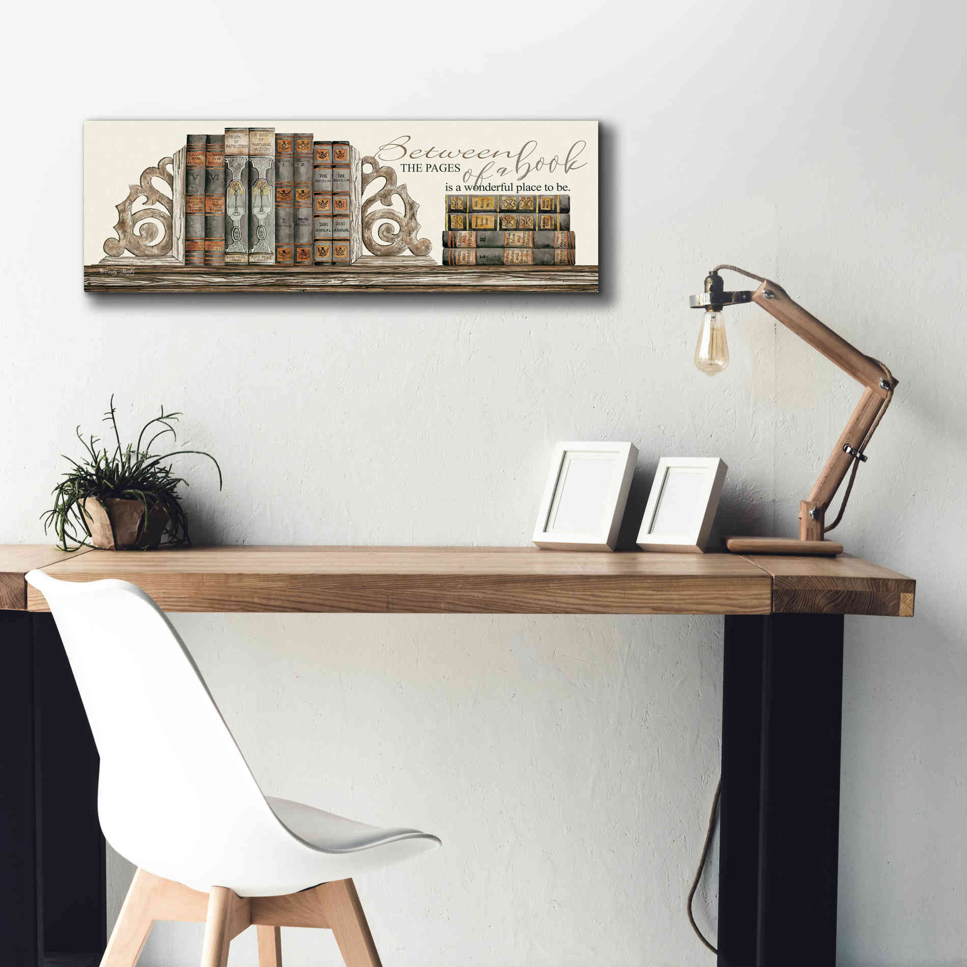 'Between the Pages of a Book' by Cindy Jacobs, Canvas Wall Art,36 x 12