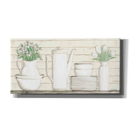 'White Ware Shelf II' by Cindy Jacobs, Canvas Wall Art